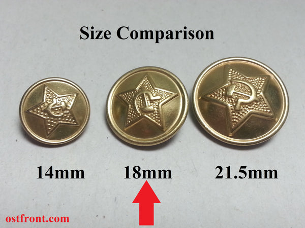 Russian ww2 brass buttons. Soviet shirt buttons